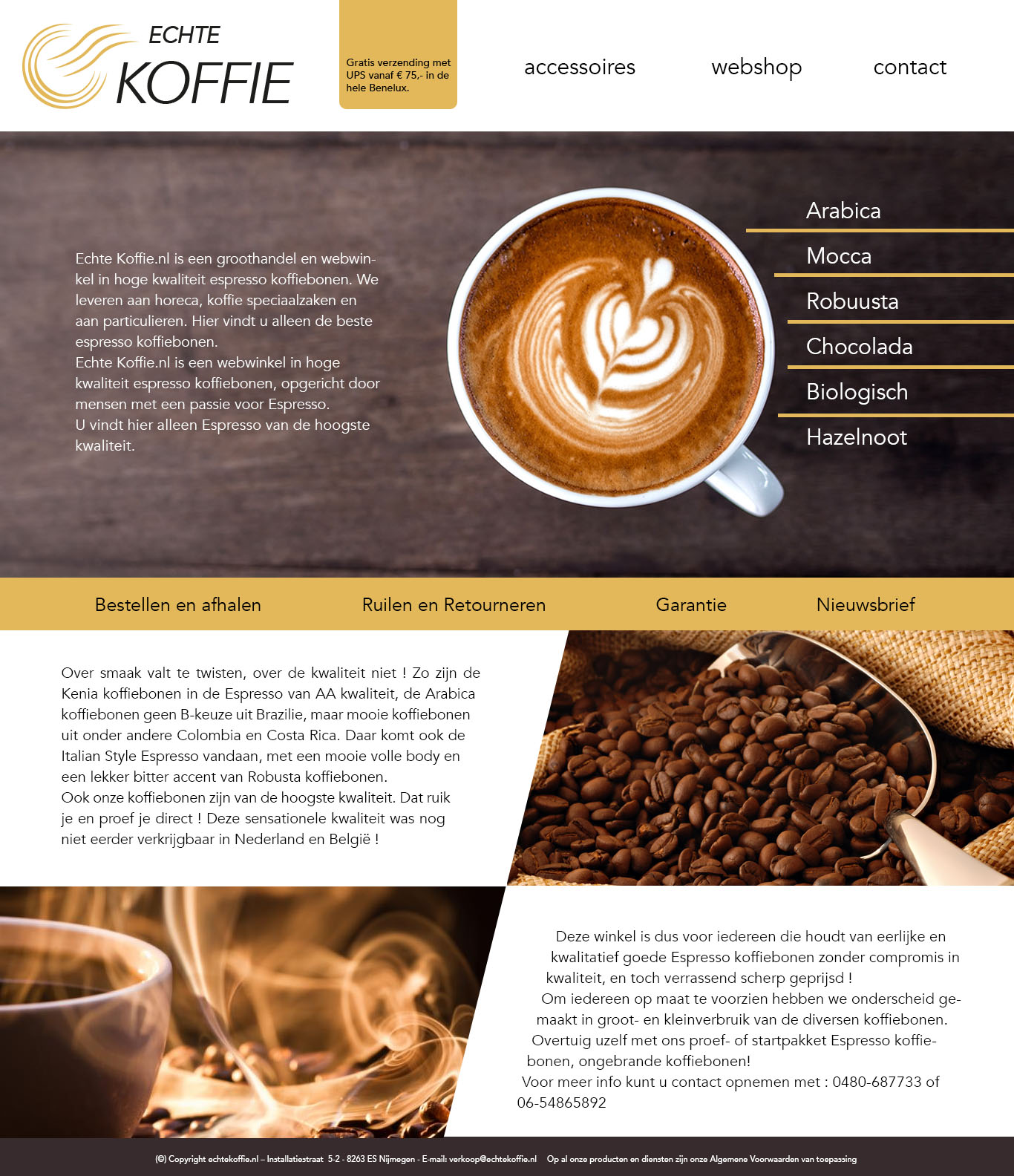 Website Echte koffie